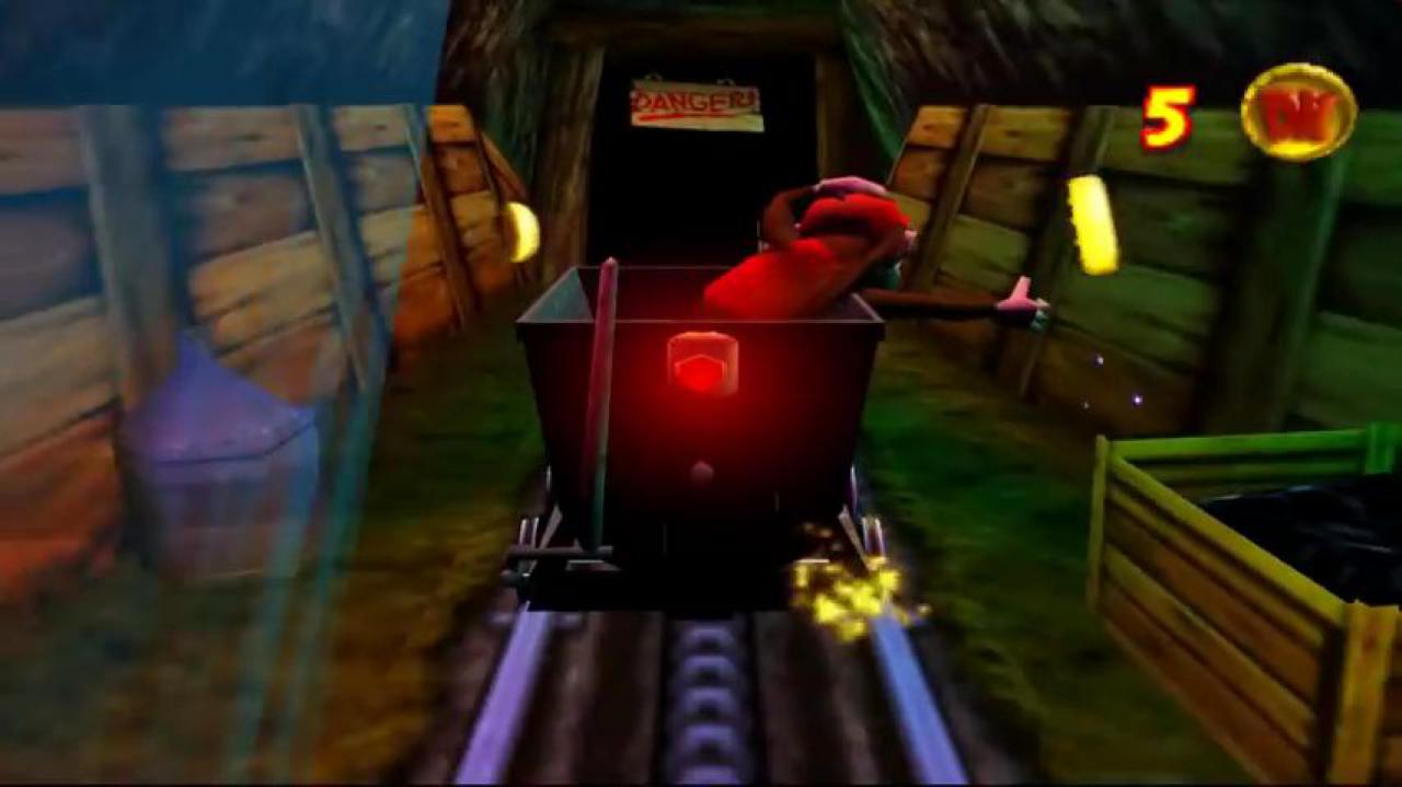 [23/04/2018] Ein richtiges Donkey Kong-Spiel braucht natürlich unbedingt was? Richtig, natürlich rasante Loren-Fahrten!