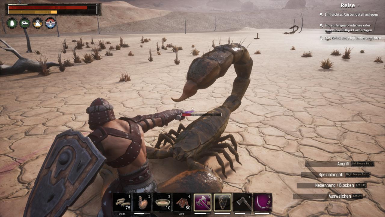 [14/06/2018] Conan Exiles im Test:&nbsp;Mit Update 33 haben die Entwickler das Kampfsystem spürbar verbessert, mit wenigen Klicks führt ihr verheerende Angriffe durch.