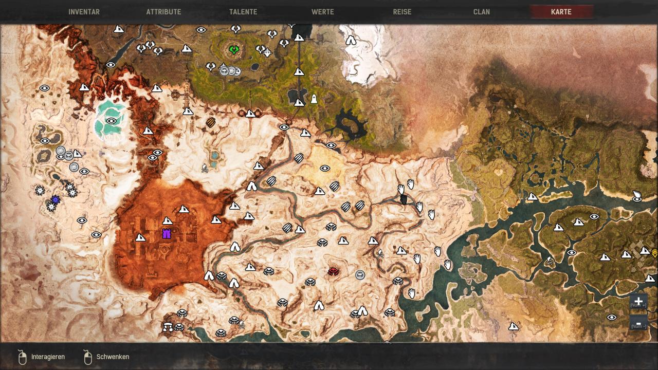 [14/06/2018] Conan Exiles im Test:&nbsp;Hier seht ihr nur einen Ausschnitt der Spielwelt und zahlreiche spannende Orte, über die wir beim Test gestolpert sind.