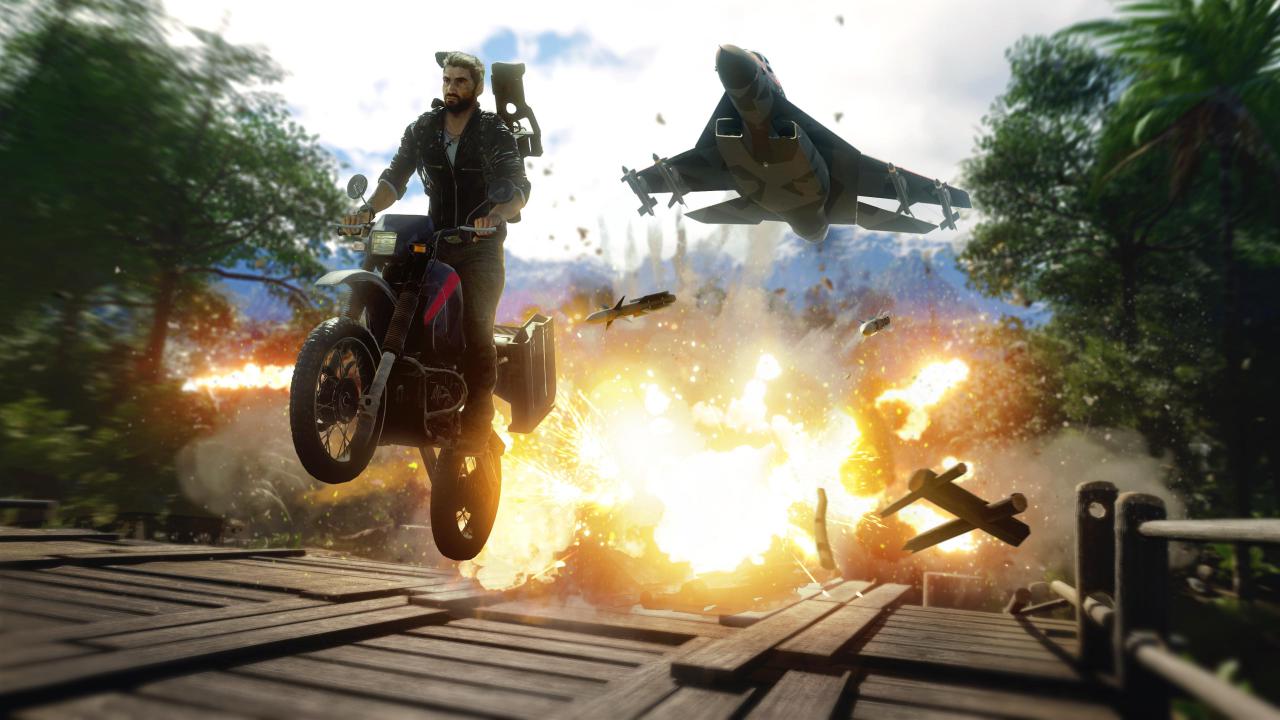 In just Cause fliegt eine Menge in die Luft