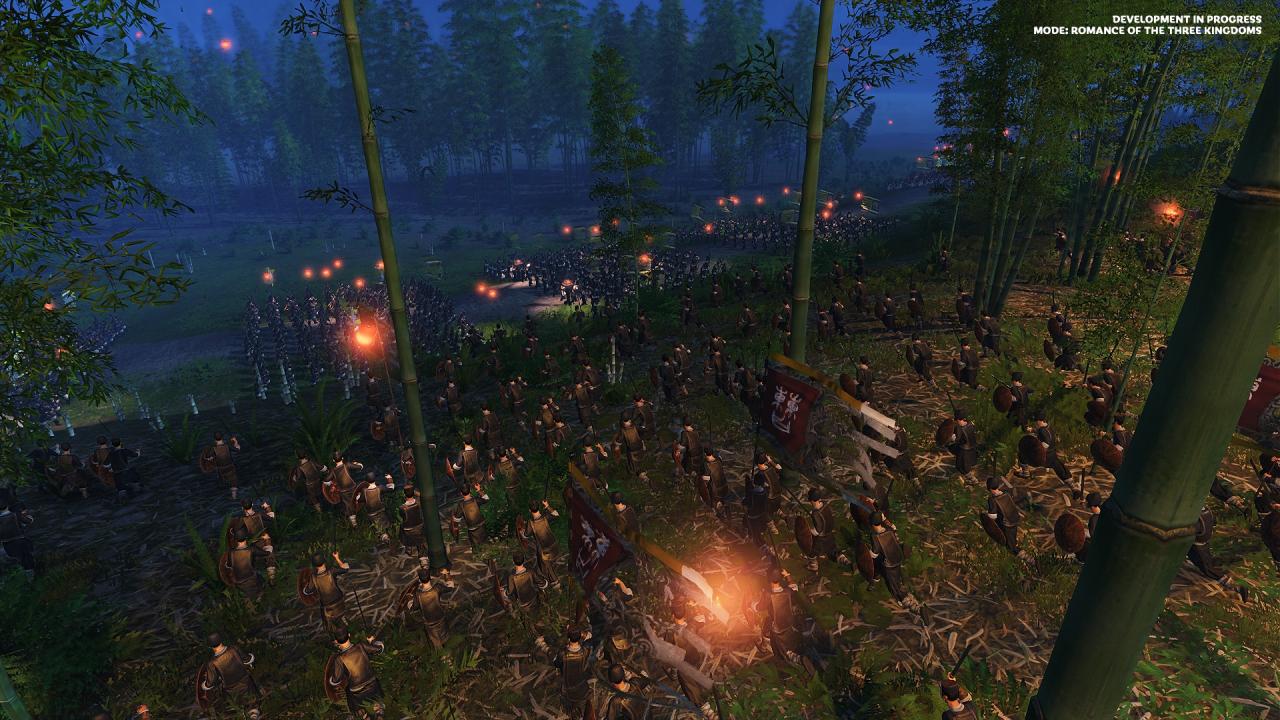 [17/08/2018] Die wuseligen Echtzeit-Massenschlachten gehören einfach zu Total War dazu. Beim Probespiel wurden unsere Einheiten bei einem Nachteinsatz hinterrücks aus dichtem Waldbestand angegriffen.