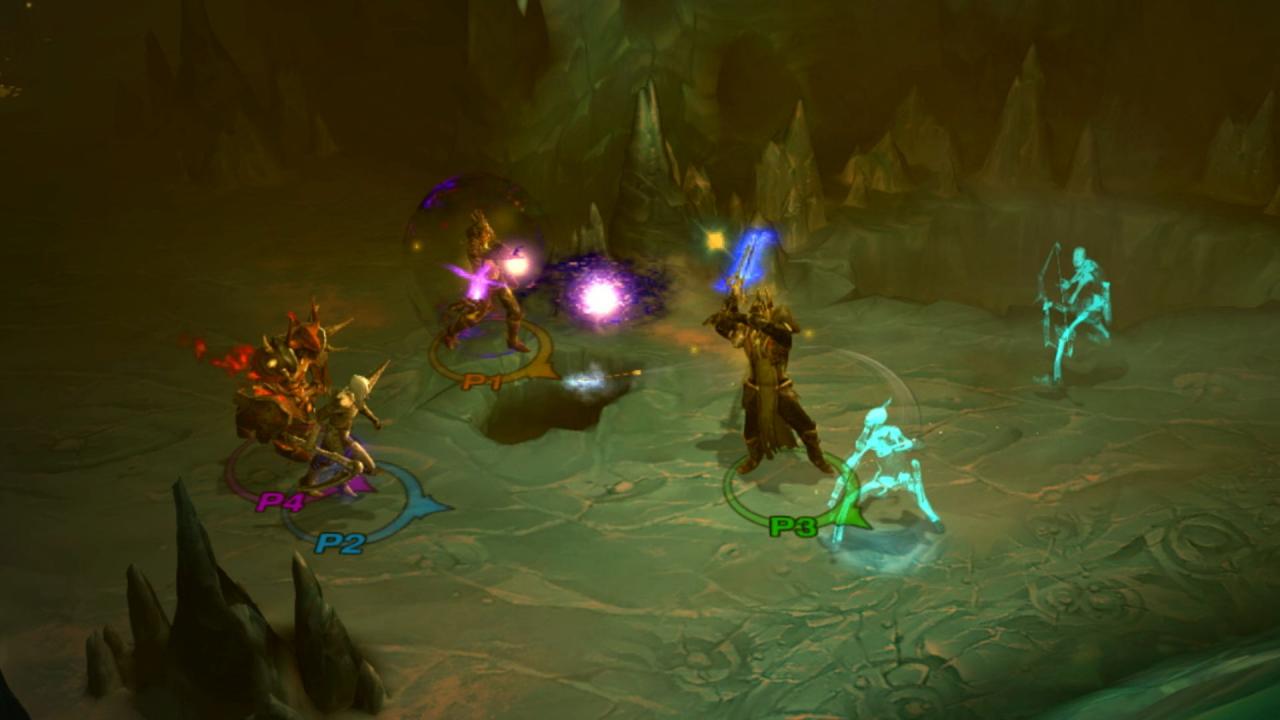 Maximal zu viert könnt ihr euch gemeinsam ins Diablo-Abenteuer stürzen,
entweder an derselben Switch, lokal mit mehreren Konsolen oder online.