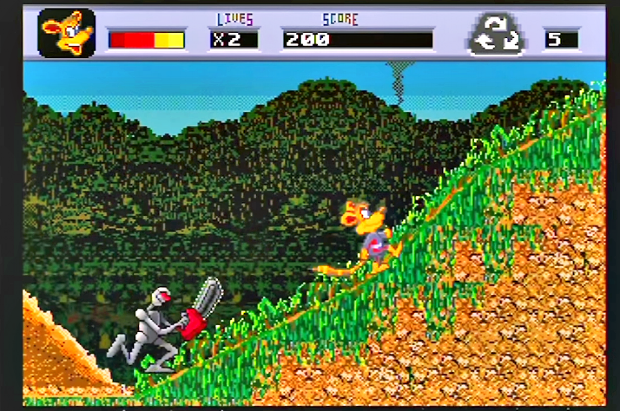 [07/09/2018] Ein scheußlicher Anblick: Das Mega Drive hatte grafisch mehr zu bieten als uns Awesome Possum weismachen will.