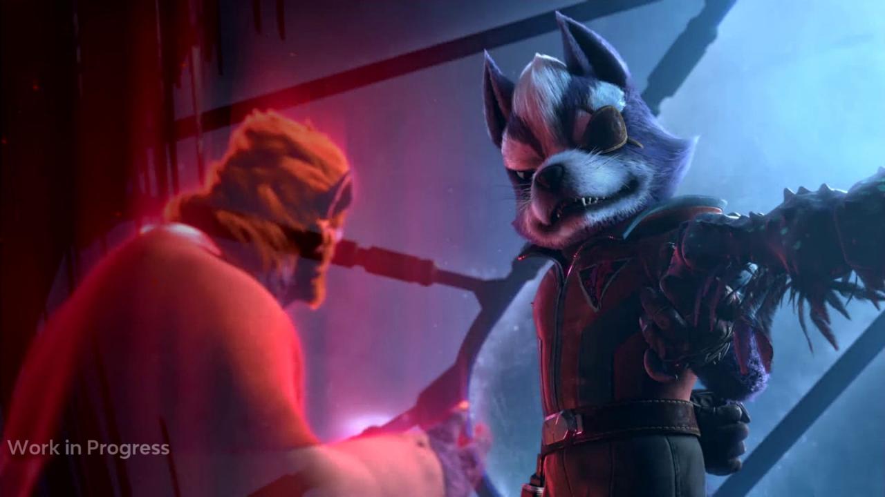 In den Star-Fox-Missionen seid ihr auf der Jagd nach Wolf, der mit einer schicken CGI-Sequenz gebührend im Spiel eingeführt wird.
