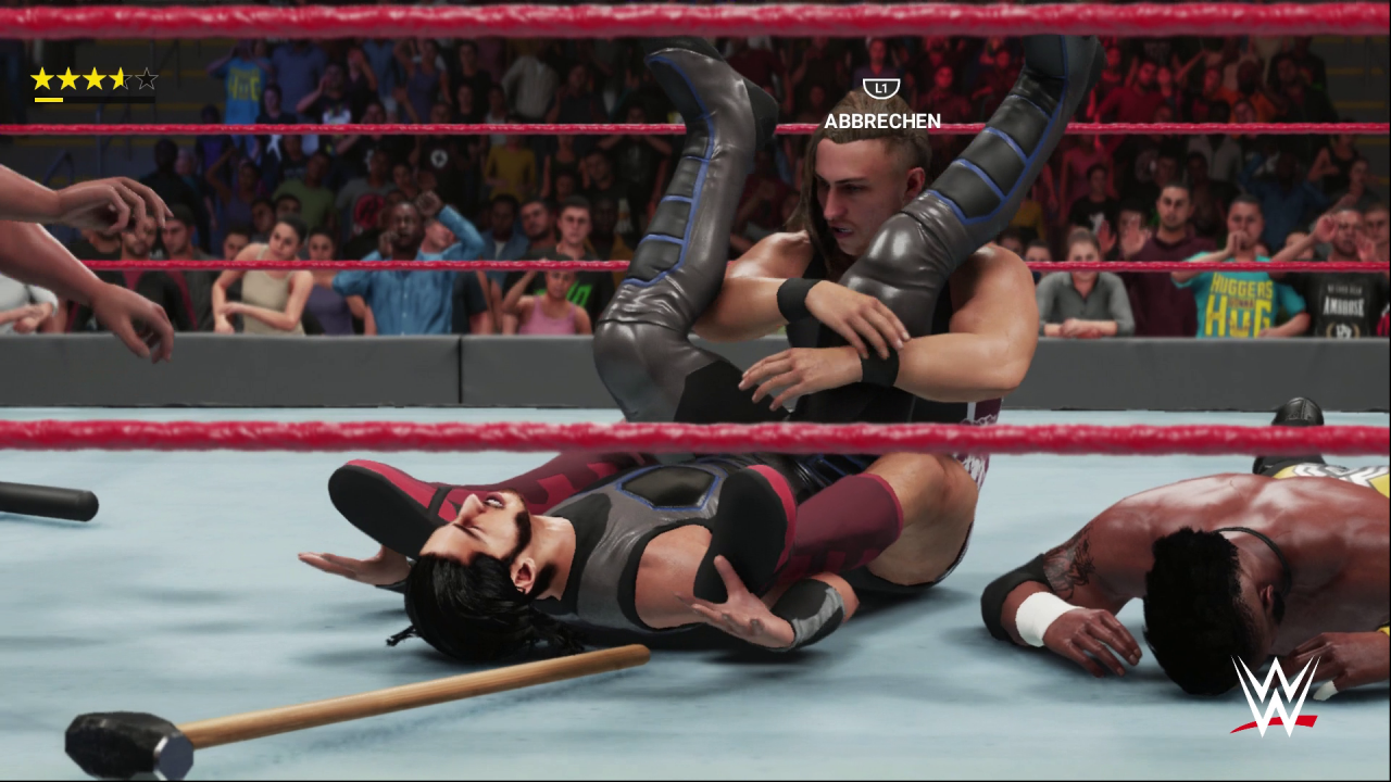 [11/10/2018] Das In-Ring-geschehen ist flüssiger, variantenreicher und spannender geworden. Die KI agiert etwas cleverer und nutzt das neue Payback-System, um sich aus dem Cover zu befreien.