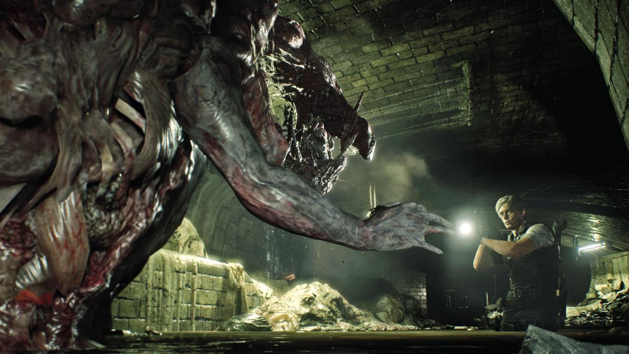 [17/12/2018] Dicke Brocken: In der Kanalisation von Raccoon City treiben sich gefährliche Mutationen herum. Dieses Monstrum entdeckt Leon in einem Seitenarm der Anlage.