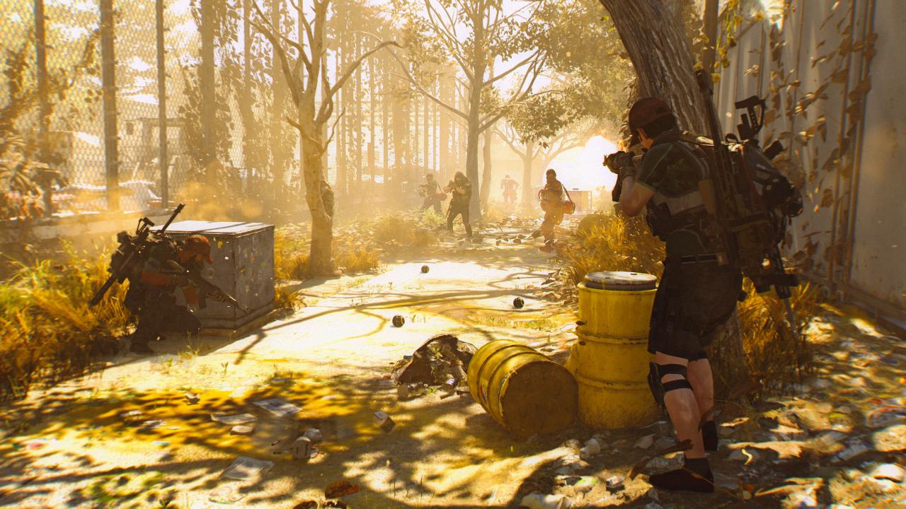 [17/01/2019] Es gibt in The Divison 2 nicht nur eine, sondern gleich drei Dark Zones, die sich landschaftlich deutlich voneinander unterscheiden. In der Dark Zone East am Union Square streifen wir etwa durch einen weitläufigen Park mit wenigen Gebäuden.