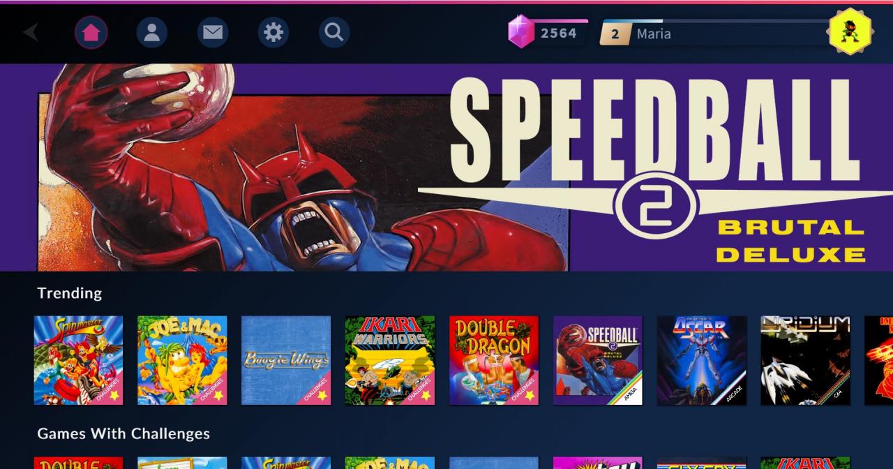 [15/01/2019] Antstream Player: Die Startseite