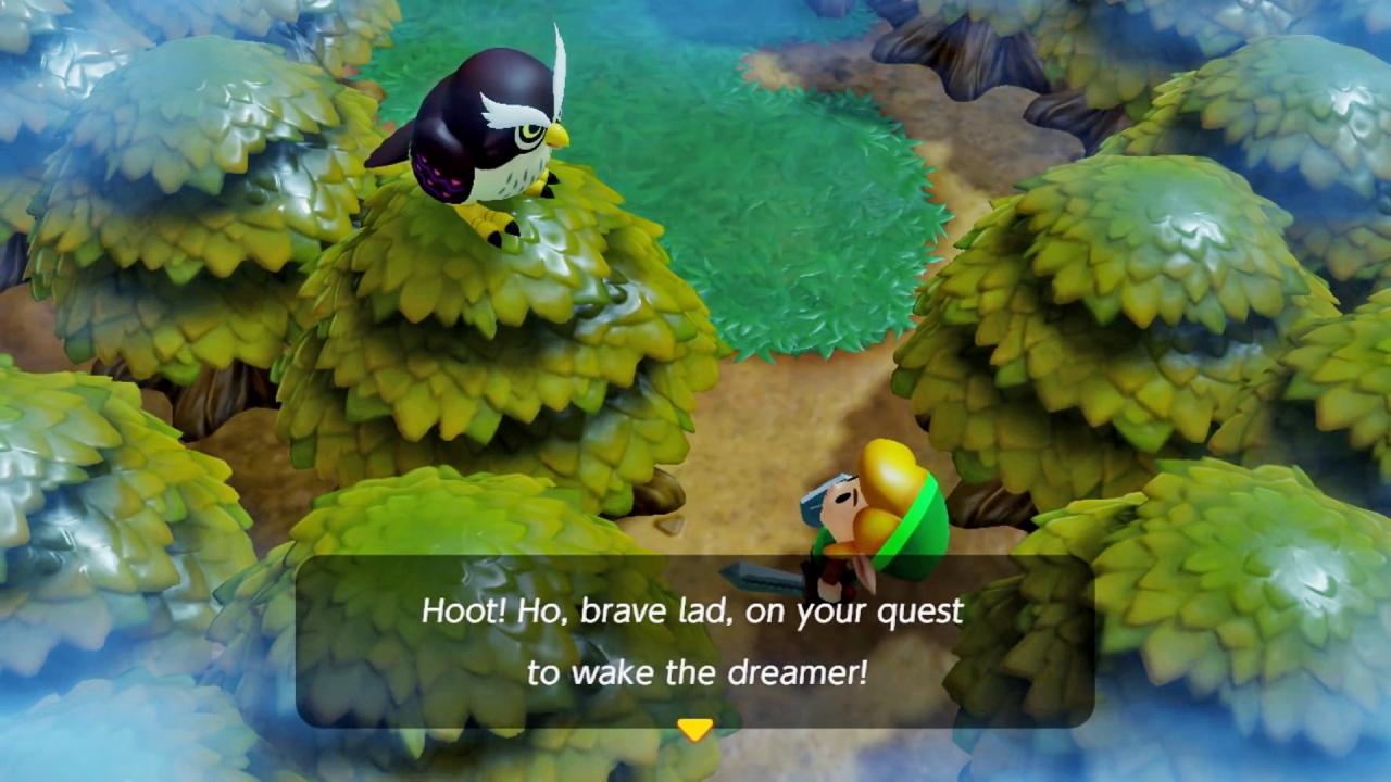 Diese mysteriöse, aber stets freundliche Eule begleitet uns durch das Abenteuer und steht uns mit Rat, weniger mit Tat, zur Seite – ähnlich wie in Ocarina of Time!