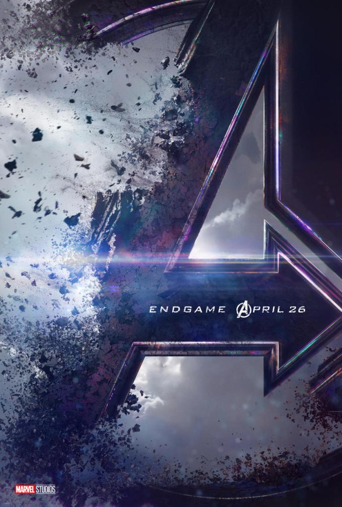 Das zerfallende A des Avengers-Logos auf dem Poster zu Avengers Endgame