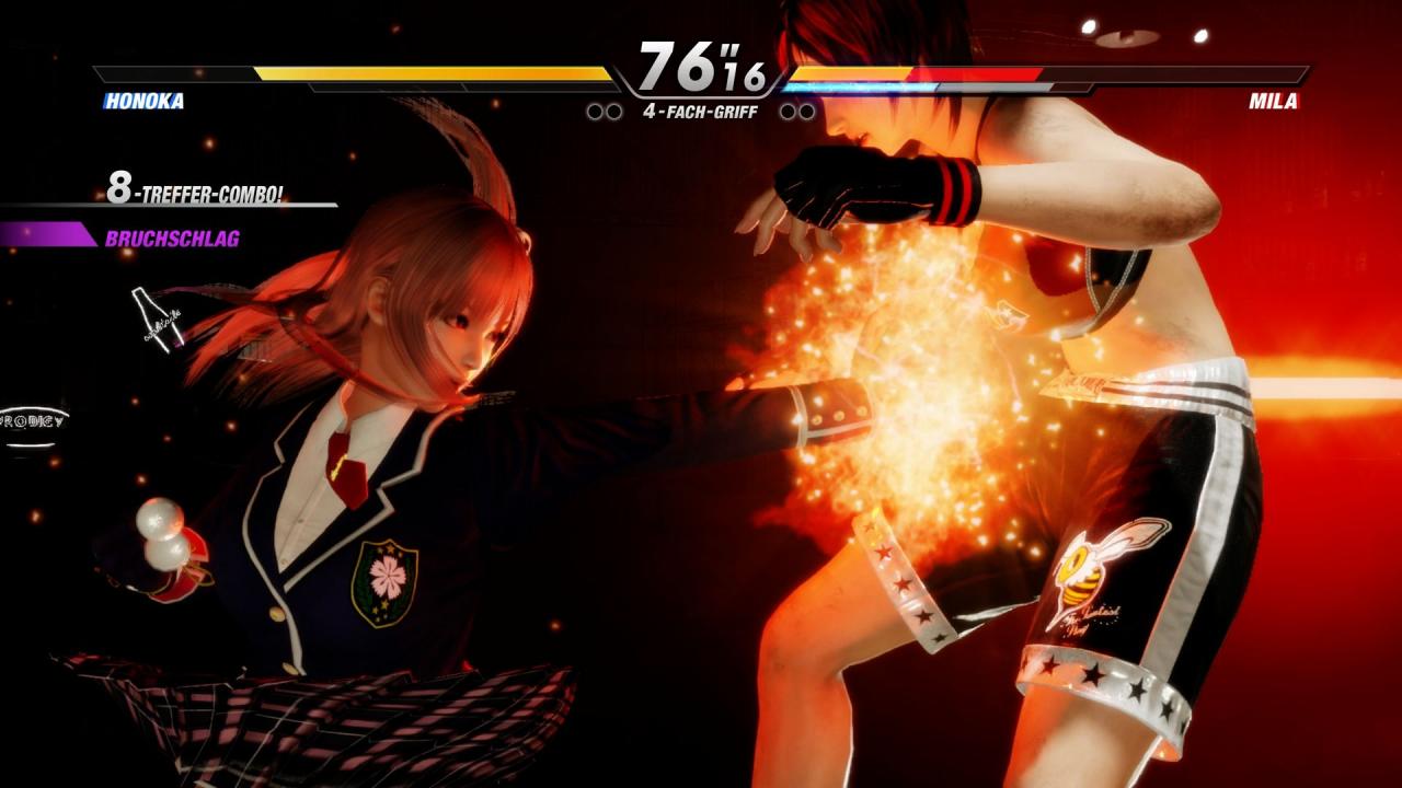 [12/03/2019] Bruchschläge sind besonders in Szene gesetzt: Der Hintergrund wird schwarz und die Kämpfer bauen eine Art Energie auf, die etwas an Street Fighter erinnert.
