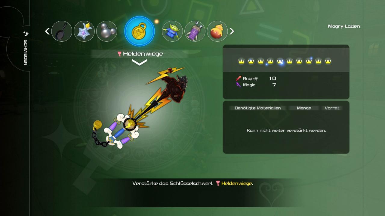 Kingdom Hearts 3 Schlüsselschwerter: Heldenwiege