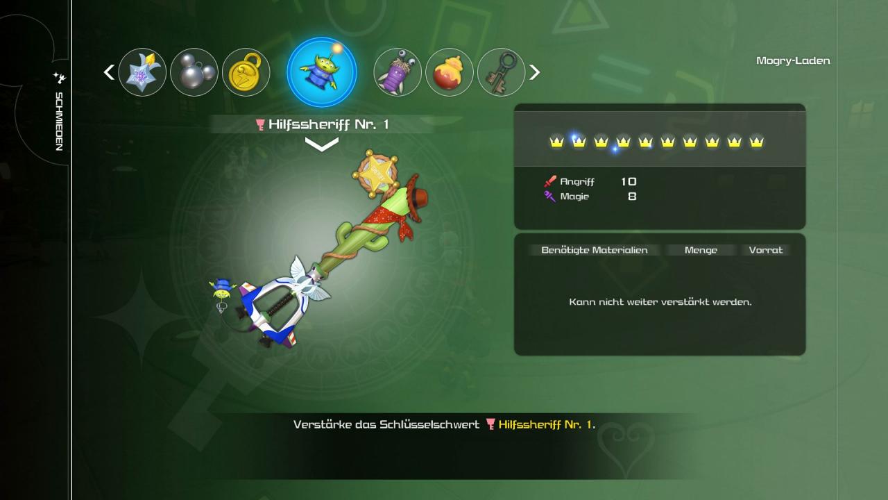 Kingdom Hearts 3 Schlüsselschwerter: Hilfsscheriff Nr. 1