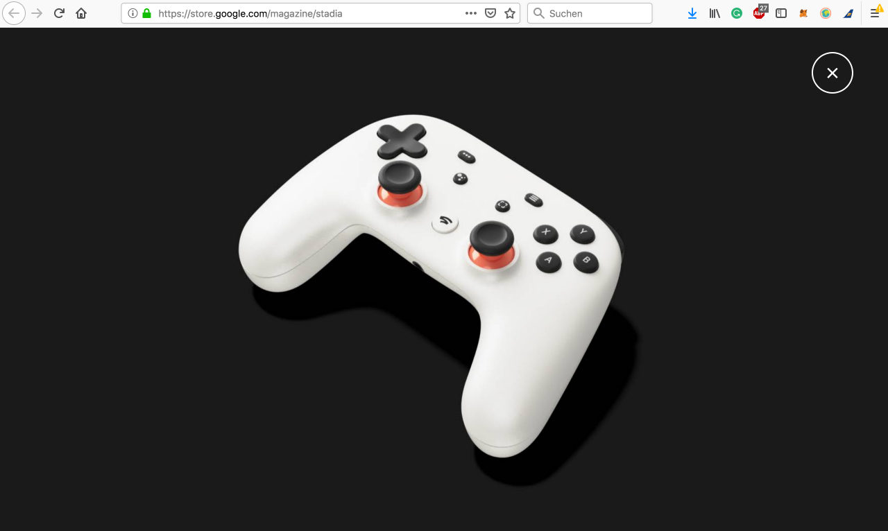 [30/04/2019] Erinnert ihr euch noch an den Konami-Code? Gibt man ihn auf der Google-Stadia-Webseite ein, erscheint ein 3D-Modell des Controllers. Code vergessen? Dann versucht es mal mit: oben, oben, unten, unten, links, rechts, links, rechts, b, a.