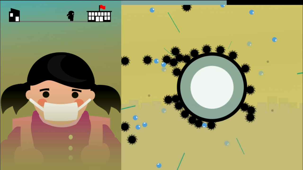 [12/04/2019] Hazy DaysAufrüttelndes, kostenloses Indie-Game rund um ein kleines Mädchen namens Xiao Feng, das ihre Oma zum Chinesischen Neujahr besuchen will. Der Spieler steuert jedoch nicht Xiao direkt, sondern ihre Atmung, die durch die zunehmende Luftverschmutzung kontinuierlich erschwert wird. 