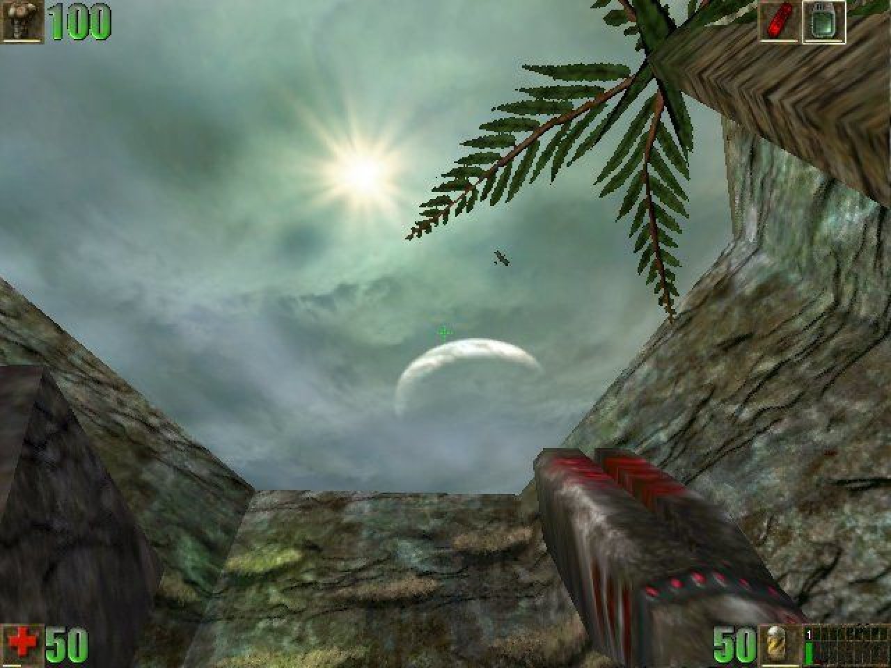 [13/07/2019] Starker Kontrast: Während die Unreal-Spielwelt über weite Strecken in Brauntönen gehalten war, begeisterte der Himmel durch seine 16-Bit-Farbpalette und wirkte dadurch extrem lebendig.