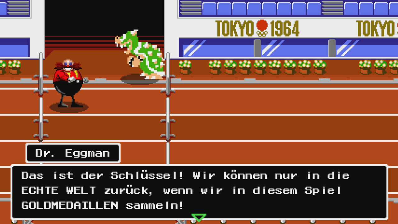 [31/10/2019] Auch wenn Dr. Eggman innerhalb seiner eigenen Konsole gefangen ist, hat er natürlich einen Plan. Um zu entkommen, braucht es olympisches Gold. &nbsp;