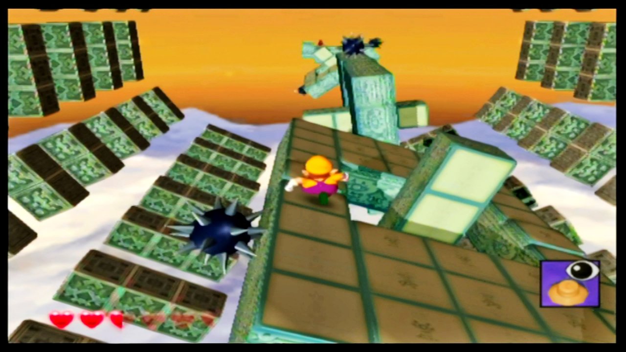 [10/10/2019] Die in luftigen Höhen schwebenden Geschicklichkeitsabschnitte erinnern von ihrer Machart her an die sehr ähnlich gelagerten Sprungpassagen in Super Mario Sunshine.