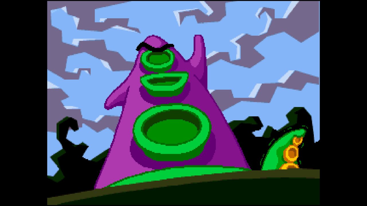 [31/10/2019] Kaum hat Purpur-Tentakel Arme, möchte es die Welt erobern. In seinem Größenwahn ist der Bösewicht aus Day of the Tentacle aber zugleich auch furchtbar niedlich. (1)