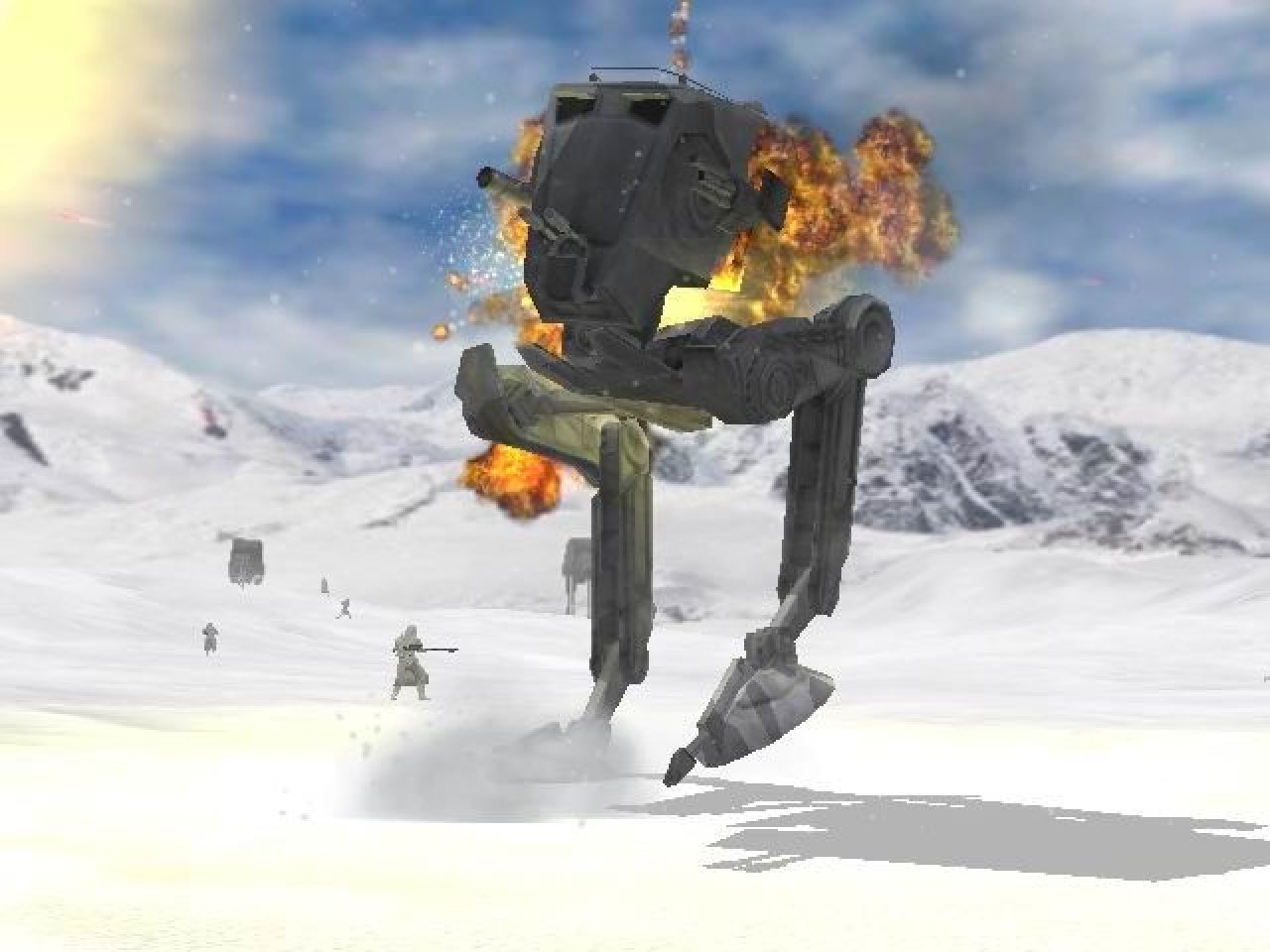 [11/10/2019] Ein Freudenfest: Der AT-ST brennt! Der ungleiche Kampf zwischen Fußsoldaten und scheinbar überlegenen Fahrzeugen machte einen Teil des Reizes von Star Wars: Battlefront aus.
