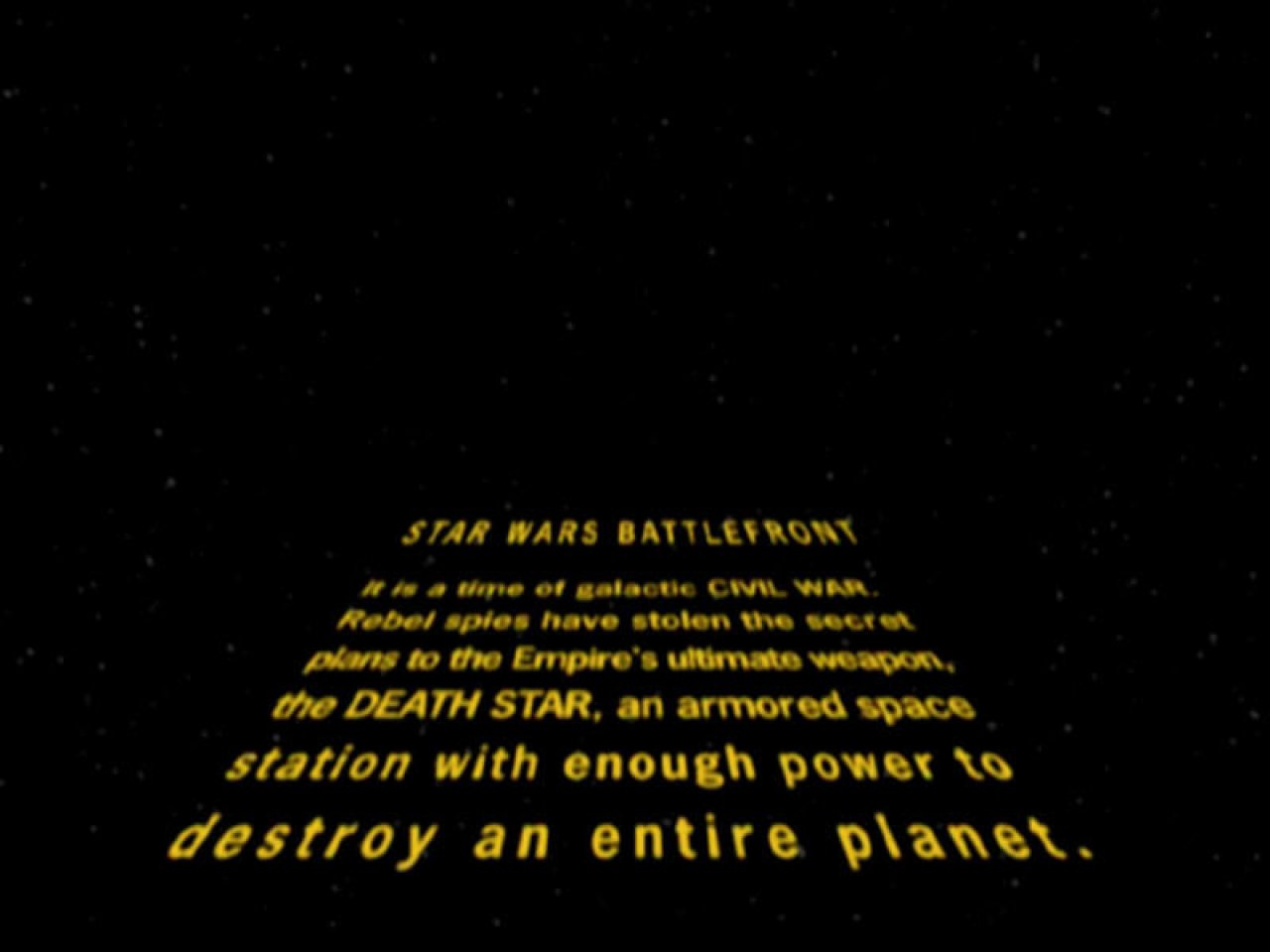[11/10/2019] Kein Star-Wars-Spiel ohne den dazu passenden Kult-Vorspann! Battlefront benötigte die bekannte Lizenz, um sich von der Online-Shooter-Konkurrenz abzusetzen.&nbsp;