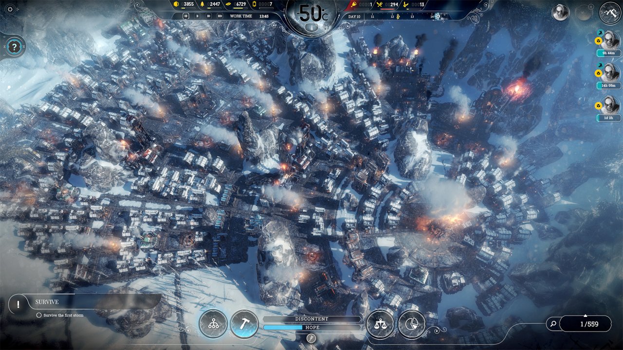 [02/04/2020] Nach ihrem Durchbruch mit This War of Mine im Jahr 2014 veröffentlichten die 11 Bit Studios aus Warschau Frostpunk – eine düstere Aufbausimulation, in der Spieler die von erbitterter Kälte umringte, letzte Stadt auf Erden aus dem Boden stampfen.