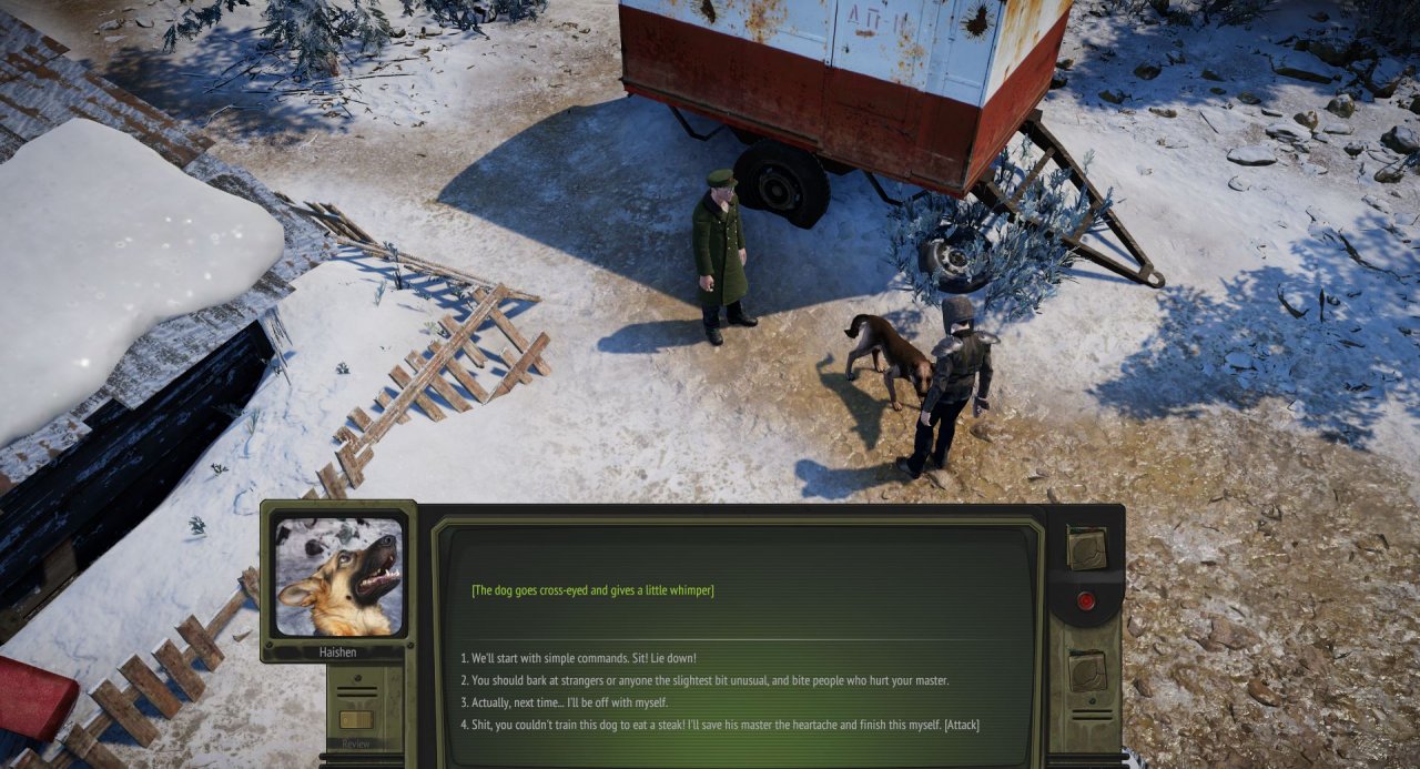 [15/05/2020] Die Quests sind, wie hier im Falle eines chinesischen Soldaten, der Probleme mit der Erziehung seines Hundes hat, äußerst gut geschrieben und mit viel Witz versehen.
