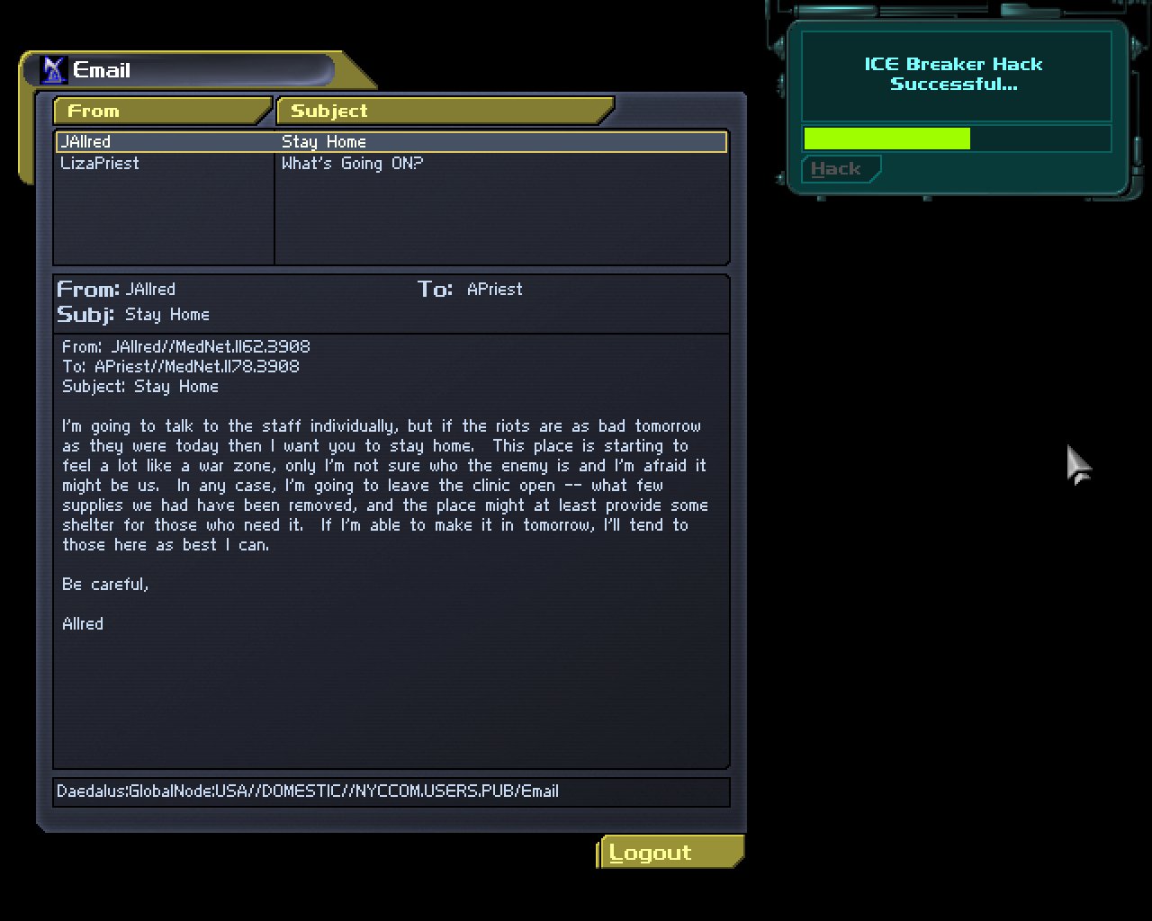 [15/05/2020] Deus Ex erzählt auf der einen Seite eine Hauptgeschichte, die wir in der Kampagne erleben. Wer sich aber fleißig umschaut, erfährt viele spannende Details über die Gruppierungen und die Spielwelt selbst. &nbsp;