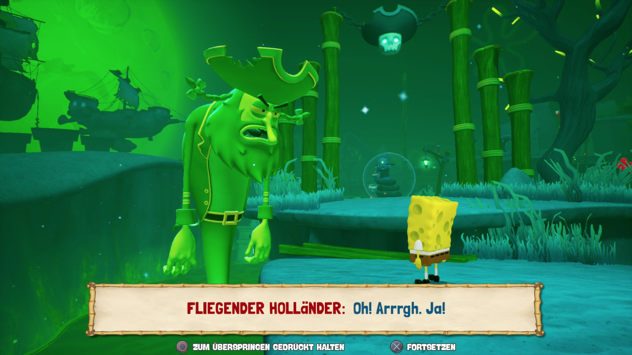 [22/06/2020] Schlacht um Bikini Bottom Rehydrated steckt voller bekannter Figuren - beispielsweise dem Fliegenden Holländer. Die haben alle etwas zu tun für euch.