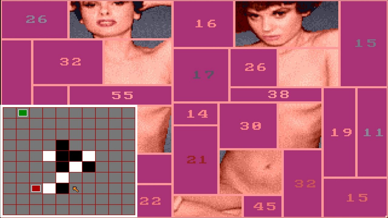 [16/07/2020] Dumm klickt gut? Von wegen! Centerfold Squares aus dem Jahr 1988 läuft ähnlich ab wie die strategischen Brettspiele Reversi oder Othello. Es ist also Köpfchen gefragt. (Bild: Amiga) &nbsp; &nbsp;