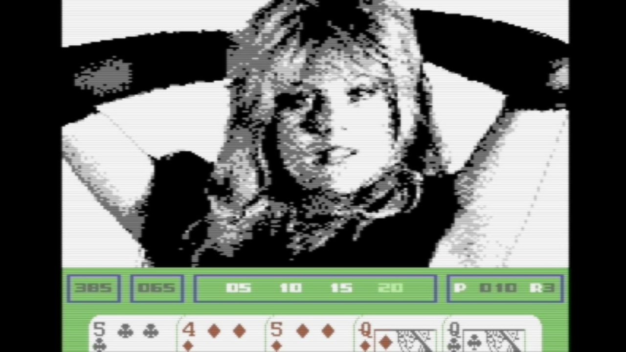 [16/07/2020] Das bekannteste Seite-3-Girl der britischen Tageszeitung The Sun bekam 1986 sein eigenes Spiel: Samantha Fox Strip Poker geht heute als Klassiker durch. (Bild: C 64)