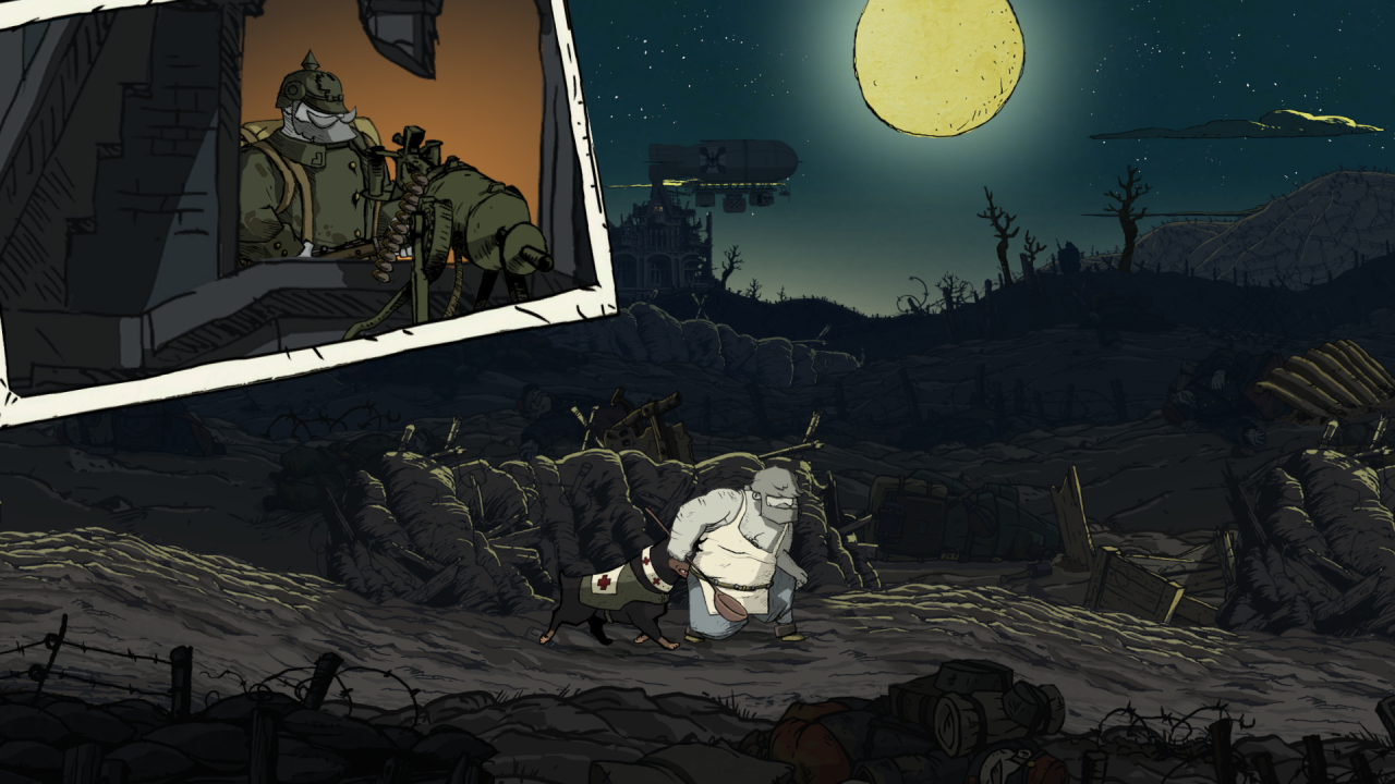 [05/08/2020] Valiant Hearts ist ein im Ersten Weltkrieg angesiedeltes Adventure, in dem ihr in mehrere Rollen schlüpft. Sanitäter-Hund Walt spielt ihr dabei sowohl direkt als Spielfigur als auch als Begleiter. &nbsp;