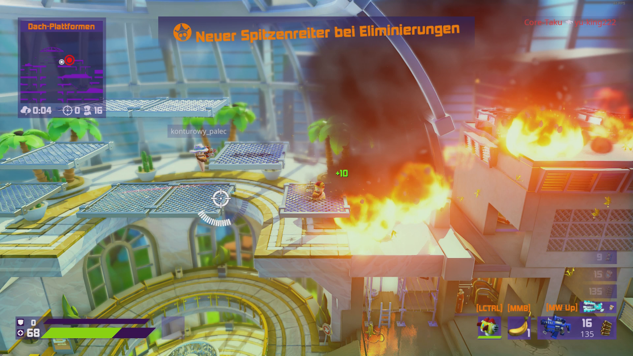 [07/12/2020] Auch wenn die Welt von Worms Rumble nach 3D aussieht, spielt sich das Geschehen nur in zwei Dimensionen ab.&nbsp;
