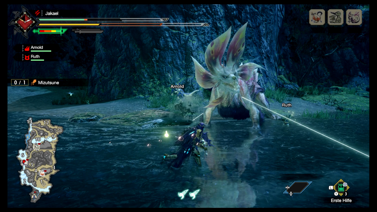 [07/01/2021] Hier ist der Leviathan Mizutsune, nachdem wir ihn geritten haben, in unseren Seilen gefangen.
