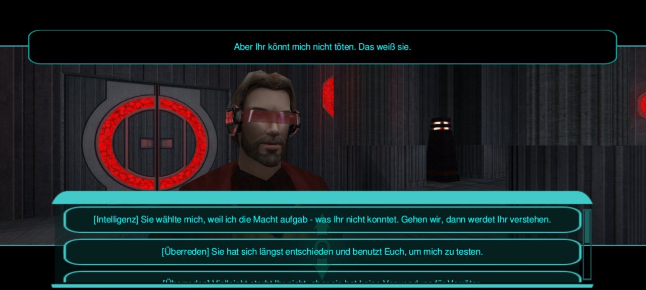 [29/01/2021] Typisch Obsidian: Selbst bei einem der Endbosse dürfen wir noch verhandeln.