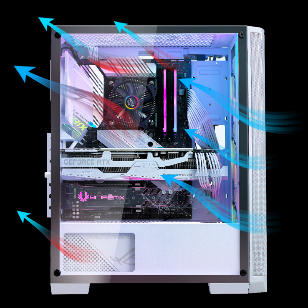 [19/02/2021] Beispiel eines guten Airflows bei einem Bitfenix Nova Mesh SE