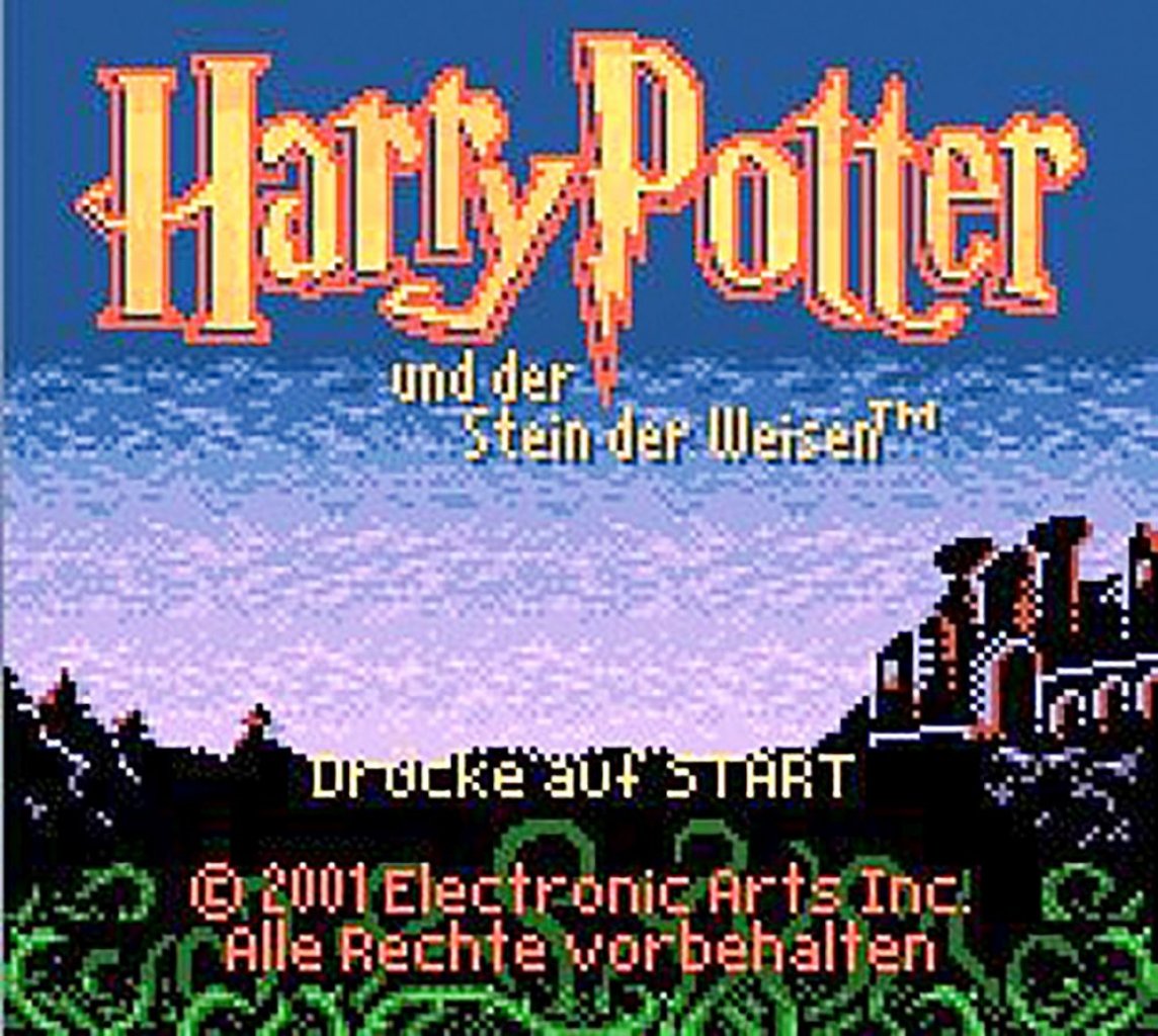 [05/02/2021] Kein übler Einstieg: Das Menü bei Spielstart versprüht Harry-Potter-Flair. Auf die kultige Titelmelodie der Filme muss man auf dem Game Boy aber verzichten.
