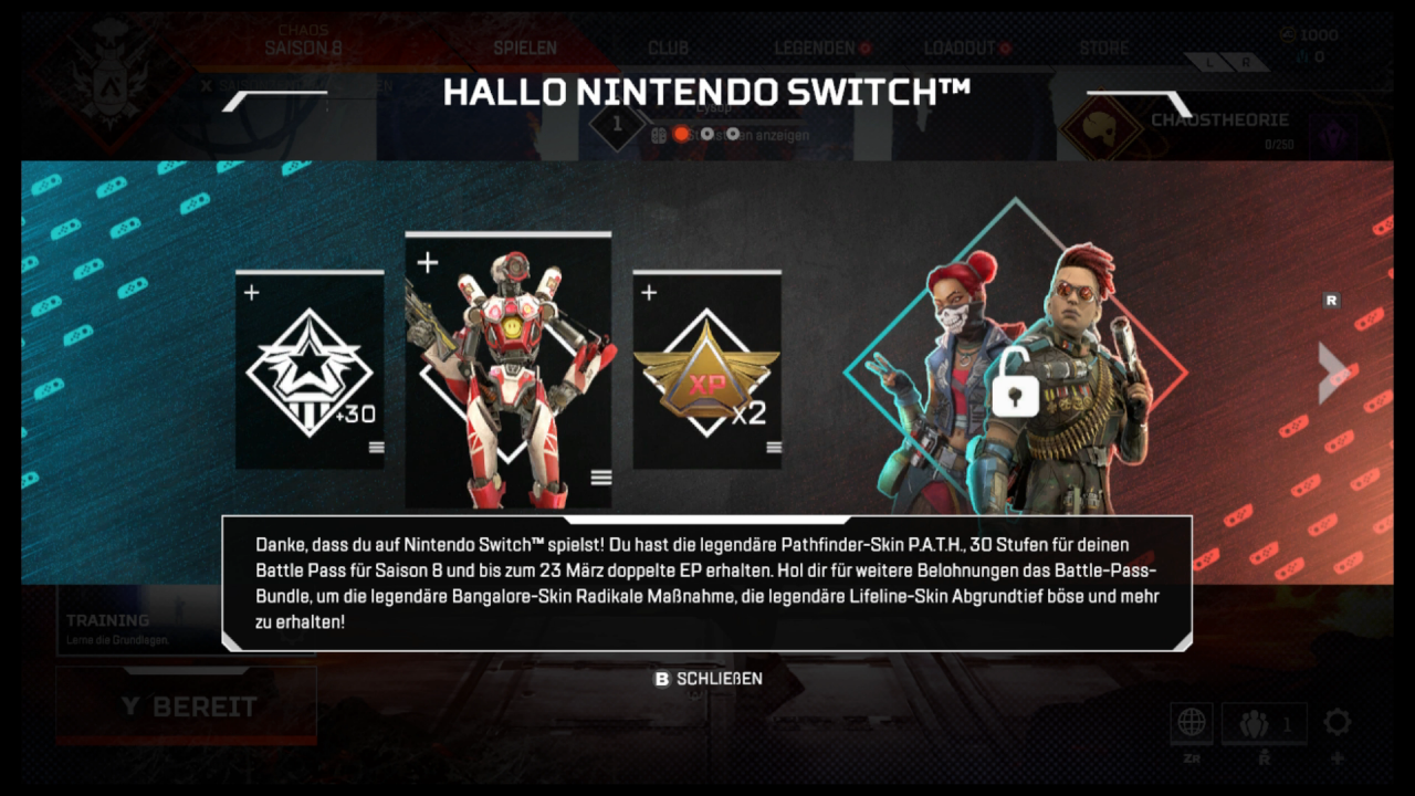[16/03/2021] Immerhin zeigt sich EA spendabel und schenkt euch Level im Battlepass, doppelte Erfahrung und einen legendären Skin.