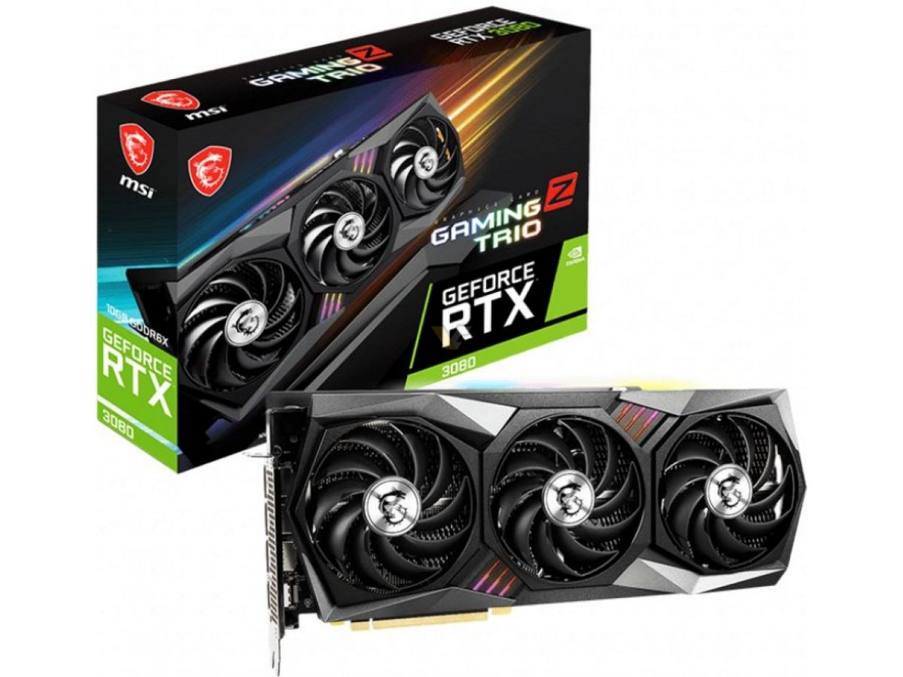 [09/03/2021] Die Nvidia RTX 3080 (im Bild ein Modell von MSI) kostete zum Release ab 700 Euro - inzwischen ist das günstigste Modell mit über 2000 Euro weit mehr als doppelt so teuer.