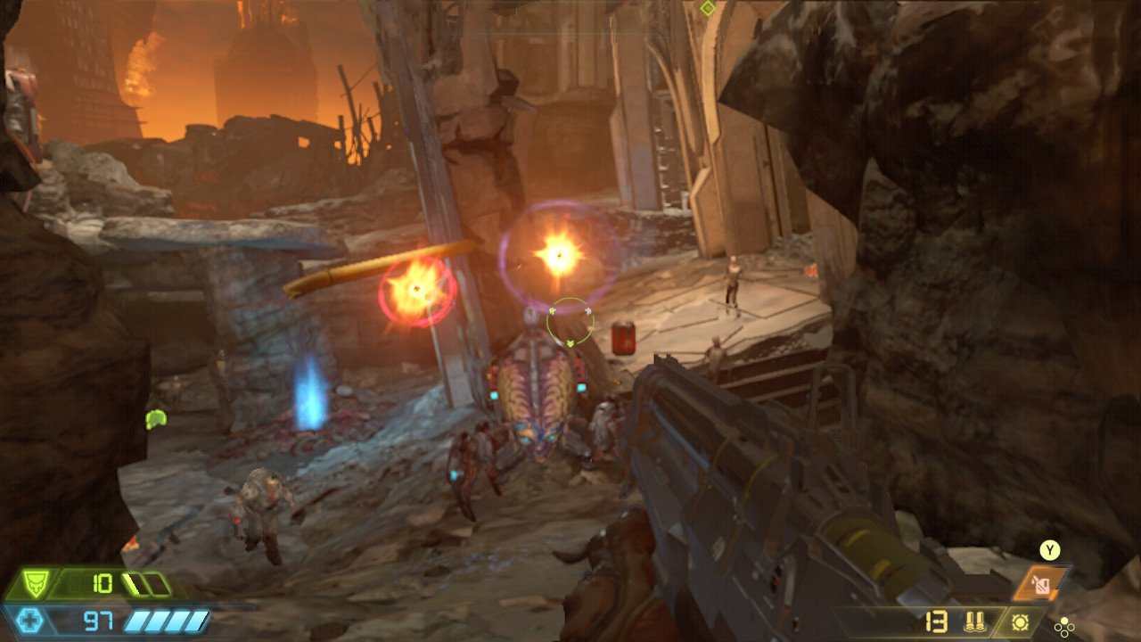 [05/03/2021] Doom Eternal erschien Ende 2020 sogar für die Nintendo Switch. id Software betraute Entwickler Panic Button mit der Portierung. Mit Erfolg: Das Spiel überzeugte trotz grafischer Zugeständnisse und lief vor allem zu jeder Zeit flüssig.