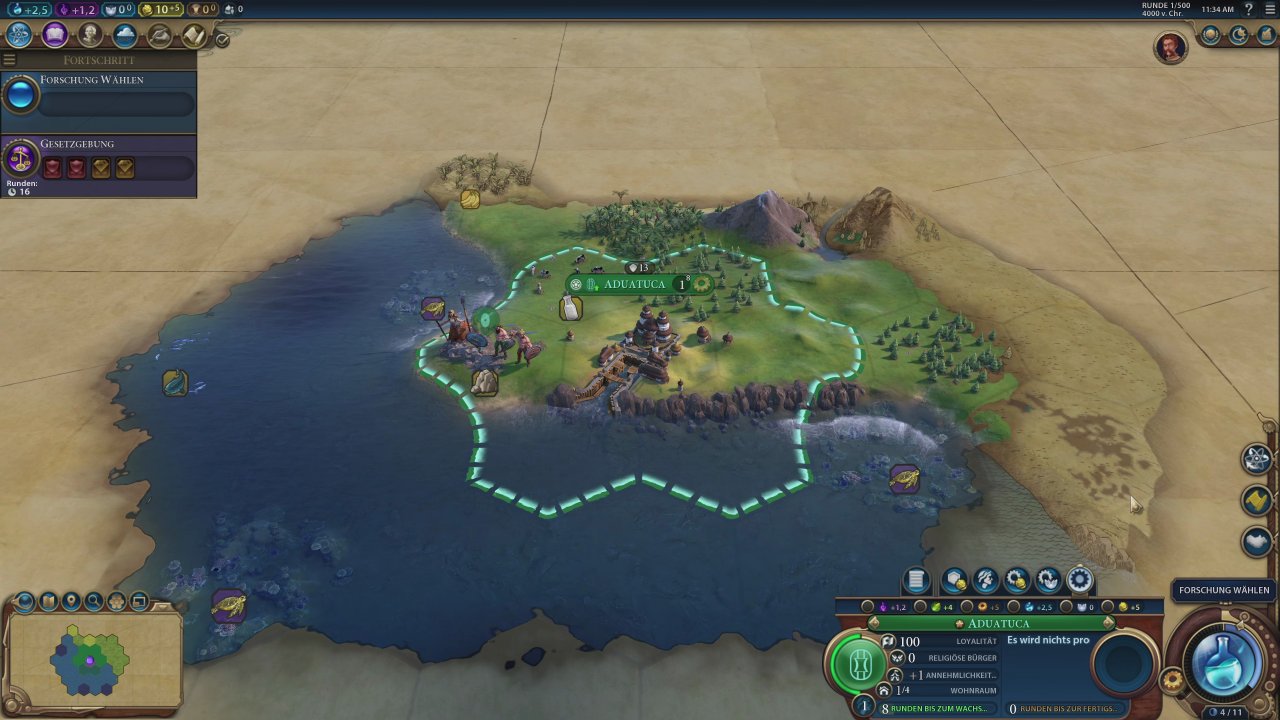 [31/05/2021] Siedler, Krieger - und schon steht die erste Stadt. Der Start in Civ 6 spielt sich nicht besonders toll.