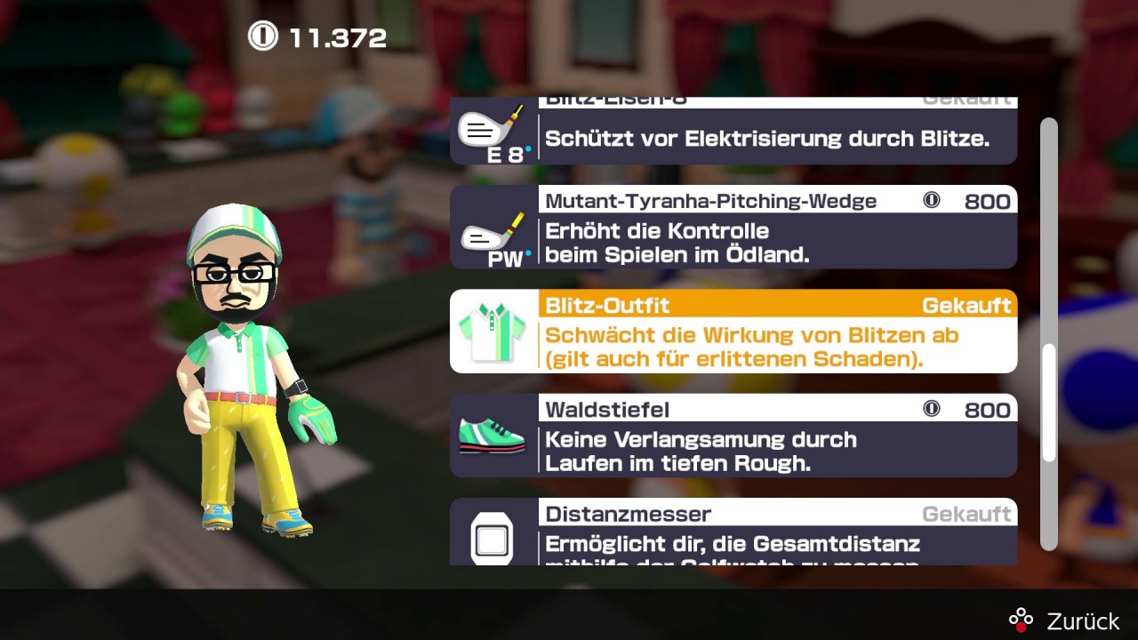 [23/06/2021] Im Shop darf man Outfits oder Schläger kaufen, die auf bestimmten Kursen sehr nützlich sind.
