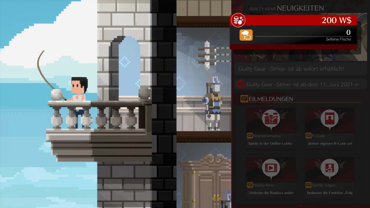 [15/06/2021] Für die Online-Lobby könnt ihr euren Pixel-Avatar anpassen. Um neue Outfits zu bekommen, müsst ihr angeln.