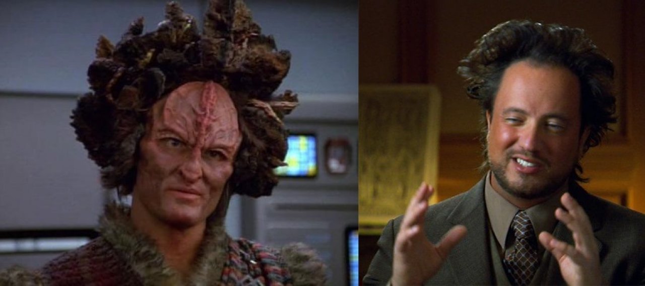 [23/07/2021] Die Geißel der ersten Voyager-Staffel und das Schreckgespenst jedes Friseursalons: Die Kazon haben die gleiche Frisur, tragen aber nicht so schicke Anzüge wie der „Aliens“-Typ.