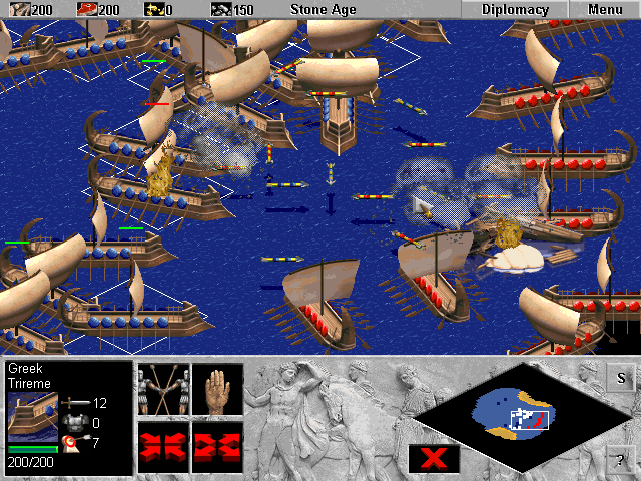 [03/09/2021] Geschichte zum Mitspielen: Chaotische Seeschlachten – wie hier zwischen den Griechen und Persern – sind in Age of Empires (1997) an der Tagesordnung.