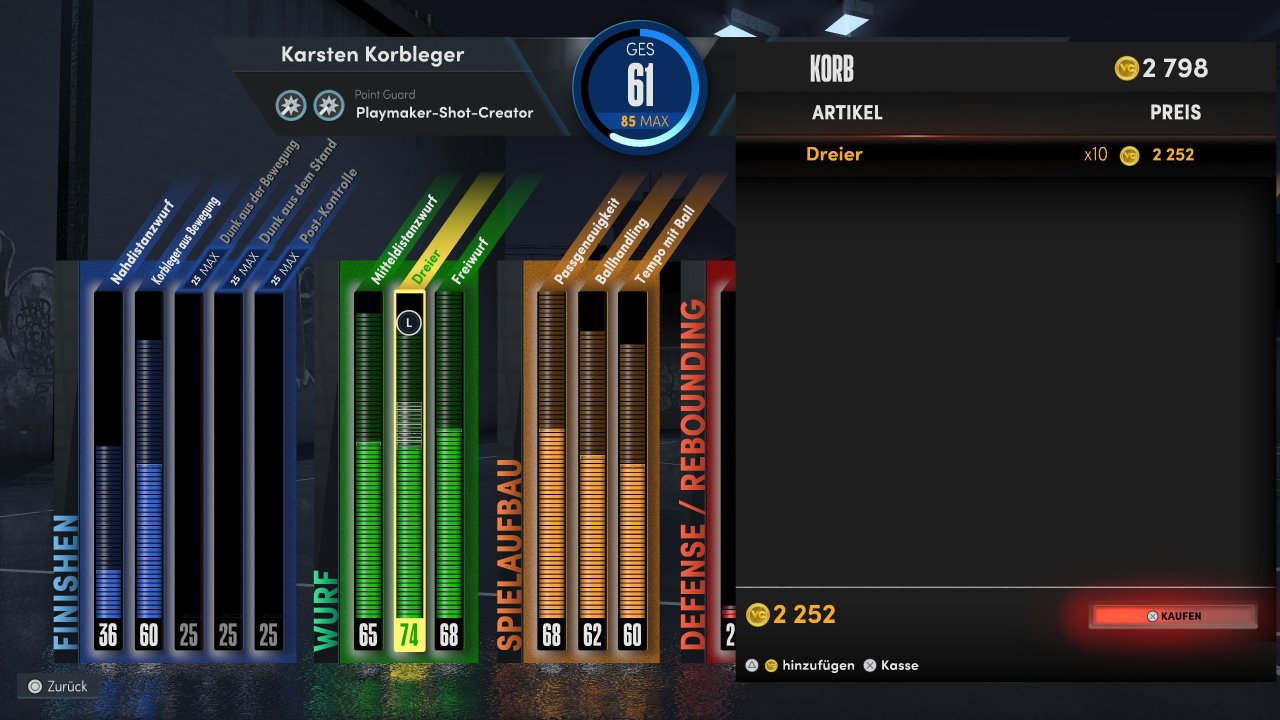 [16/09/2021] NBA 2K22: Wer die Werte des frisch erstellten Avatars im 