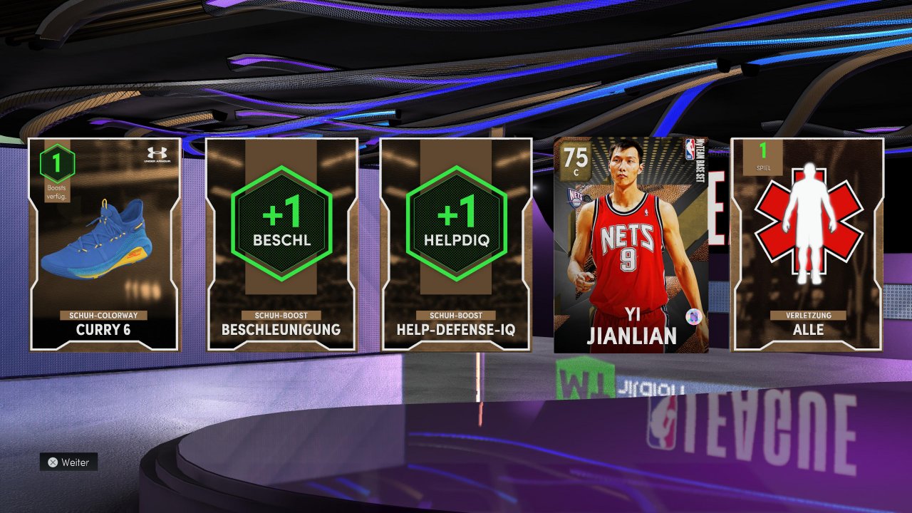 [16/09/2021] NBA 2K22: Jedes Mal ein kribbelnder Moment: Ein Kartenpaket wird geöffnet.