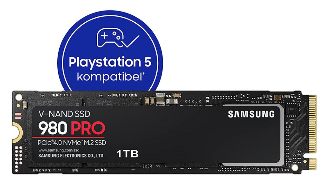 [13/09/2021] Die pfeilschnelle Samsung SSD 980 Pro mit 1TB - perfekt für PS5 geeignet - gibt es jetzt bei der Amazon Gaming Week im Sonderangebot.