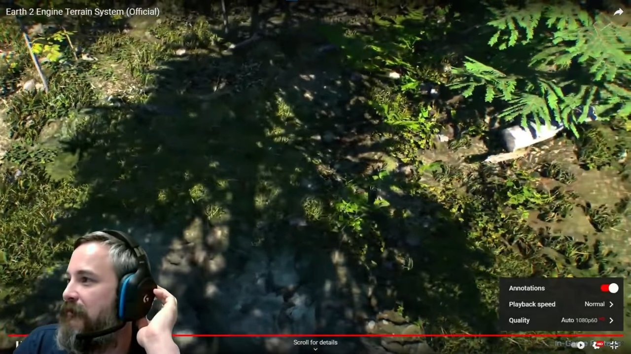 [12/11/2021] Kann man sich nicht ausdenken: Mit den Worten „Das lädt, das streamt alles in Echtzeit!“ läutet Shane Isaac den Devstream ein – während er die Auflösung des YouTube-Videos hochstellt. Es gab also gar keinen Stream aus dem Devkit oder der Engine. Alles was wir sehen, ist eine Videoaufnahme.