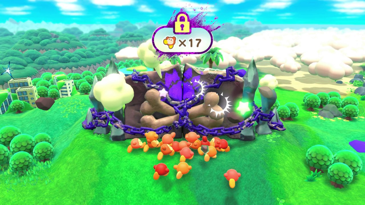 [22/03/2022] Bevor ihr gegen den Boss eines jeden Abschnitts antreten könnt, braucht ihr die Hilfe der Waddle Dees. In der ersten Welt reicht es tatsächlich nicht aus, die Level einfach nur abzuschließen. Danach müsst ihr euch aber keine Sorgen mehr machen. Bis zum nächsten Boss steigt die Zahl der benötigten Waddle Dees gerade mal um zwei.